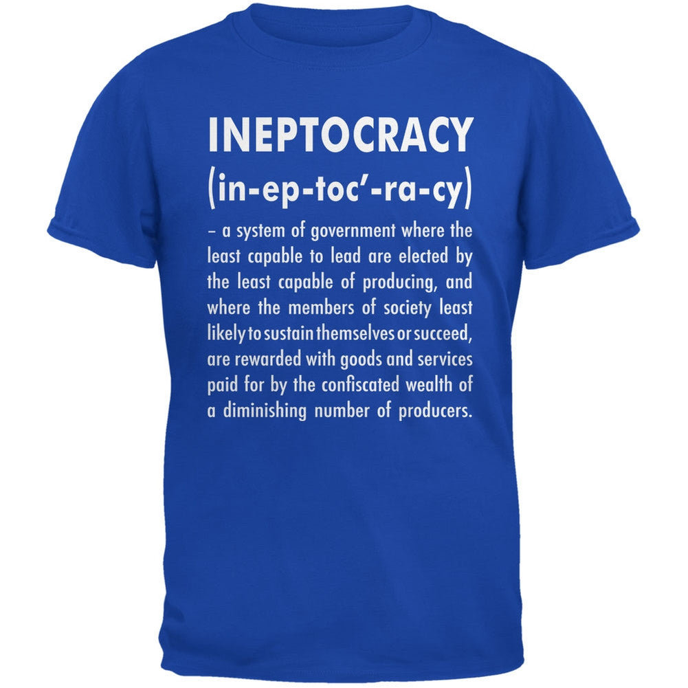 Ineptocracy Definition Black T-Shirt Men's T-Shirts Old Glory   