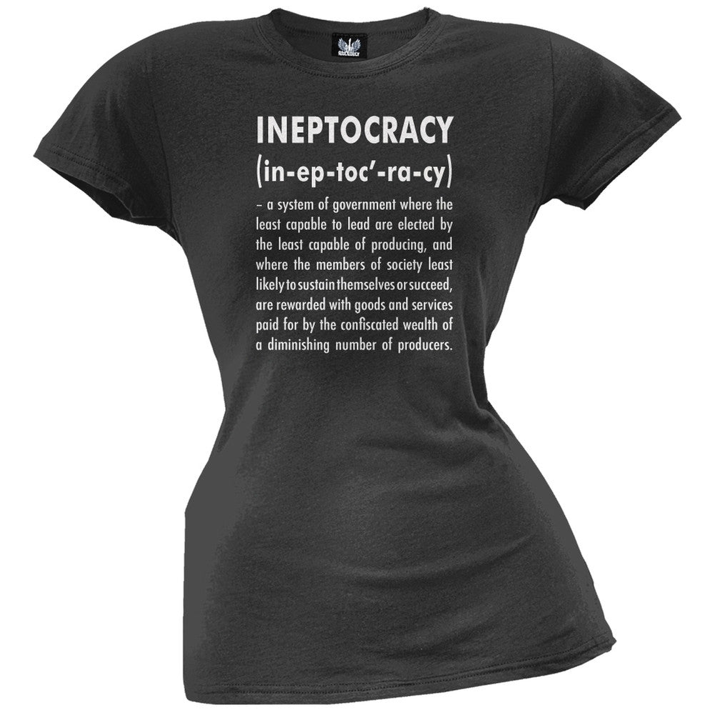 Ineptocracy Definition Juniors T-Shirt Juniors T-Shirts Old Glory   