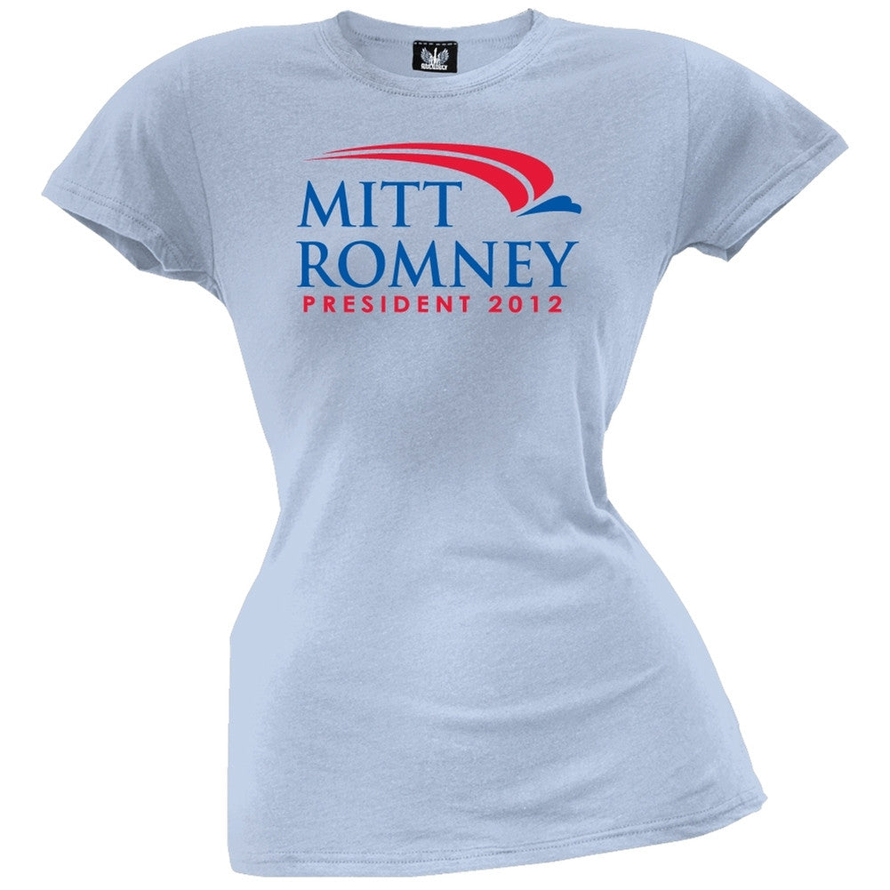 Mitt Romney For President 2012 Black Juniors T-Shirt Juniors T-Shirts Old Glory   