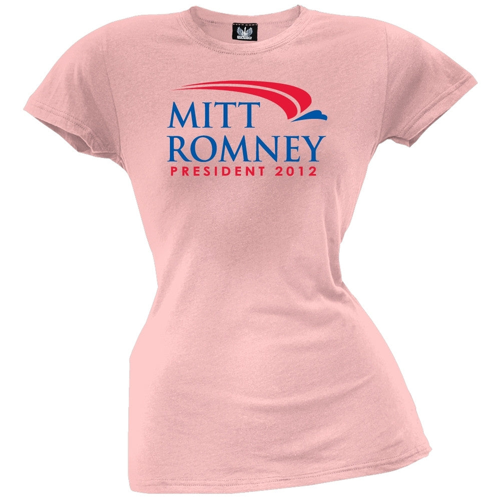 Mitt Romney For President 2012 Black Juniors T-Shirt Juniors T-Shirts Old Glory   