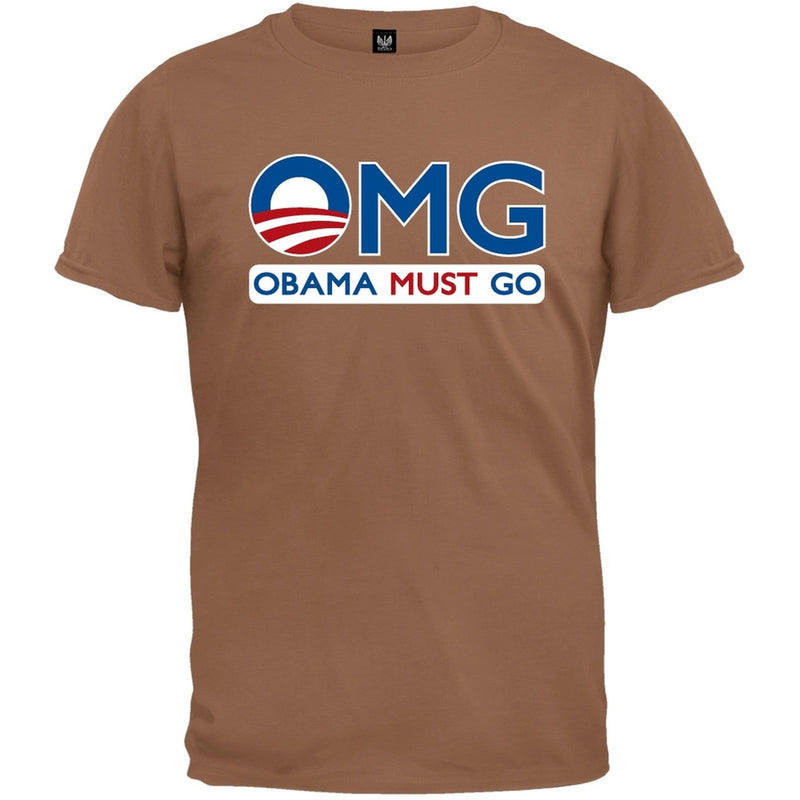 Obama Must Go Sport Grey T-Shirt Men's T-Shirts Old Glory   