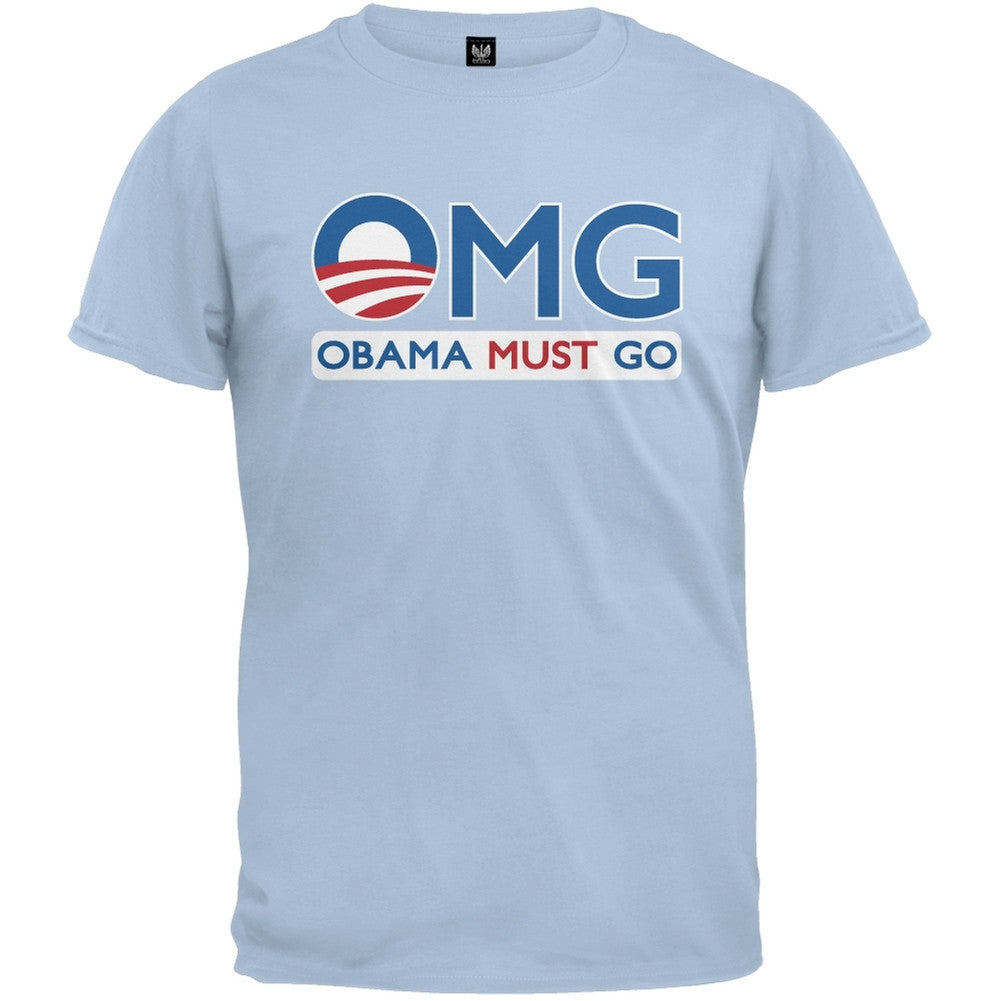 Obama Must Go Black T-Shirt Men's T-Shirts Old Glory   