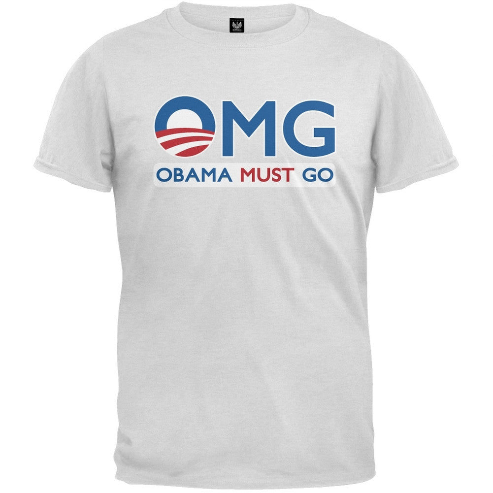 Obama Must Go Black T-Shirt Men's T-Shirts Old Glory   