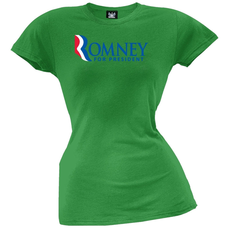 Romney For President Black Juniors T-Shirt Juniors T-Shirts Old Glory   