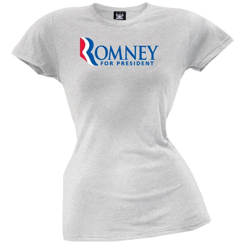 Romney For President Black Juniors T-Shirt Juniors T-Shirts Old Glory   