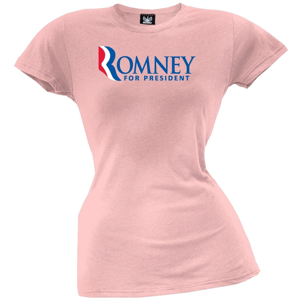 Romney For President Black Juniors T-Shirt Juniors T-Shirts Old Glory   