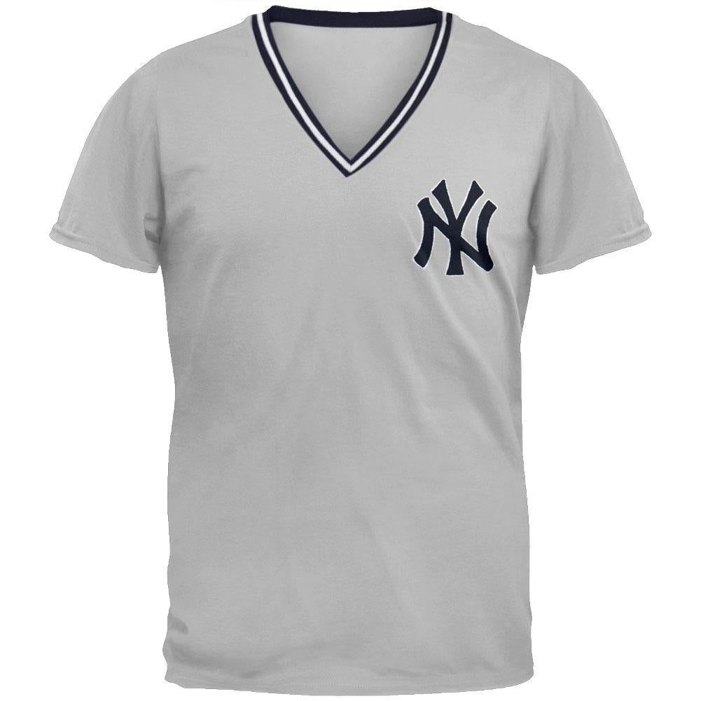 New York Yankees - Onfield Premium V-Neck T-Shirt Men's T-Shirts New York Yankees SM Grey 