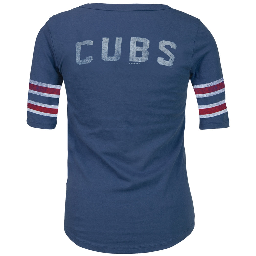 Chicago Cubs - Juniors Playoff Premium Henley Juniors Henleys Chicago Cubs   