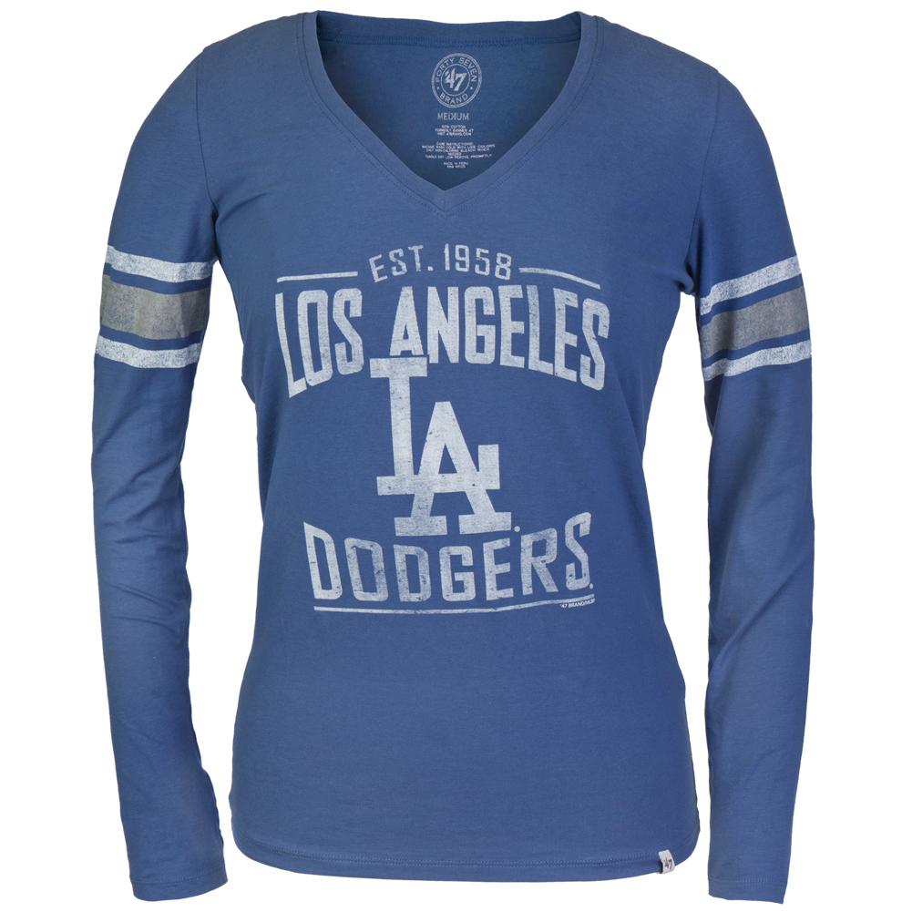 Los Angeles Dodgers - Homerun Juniors Premium Long Sleeve T-Shirt Juniors Long Sleeves Los Angeles Dodgers SM Blue 