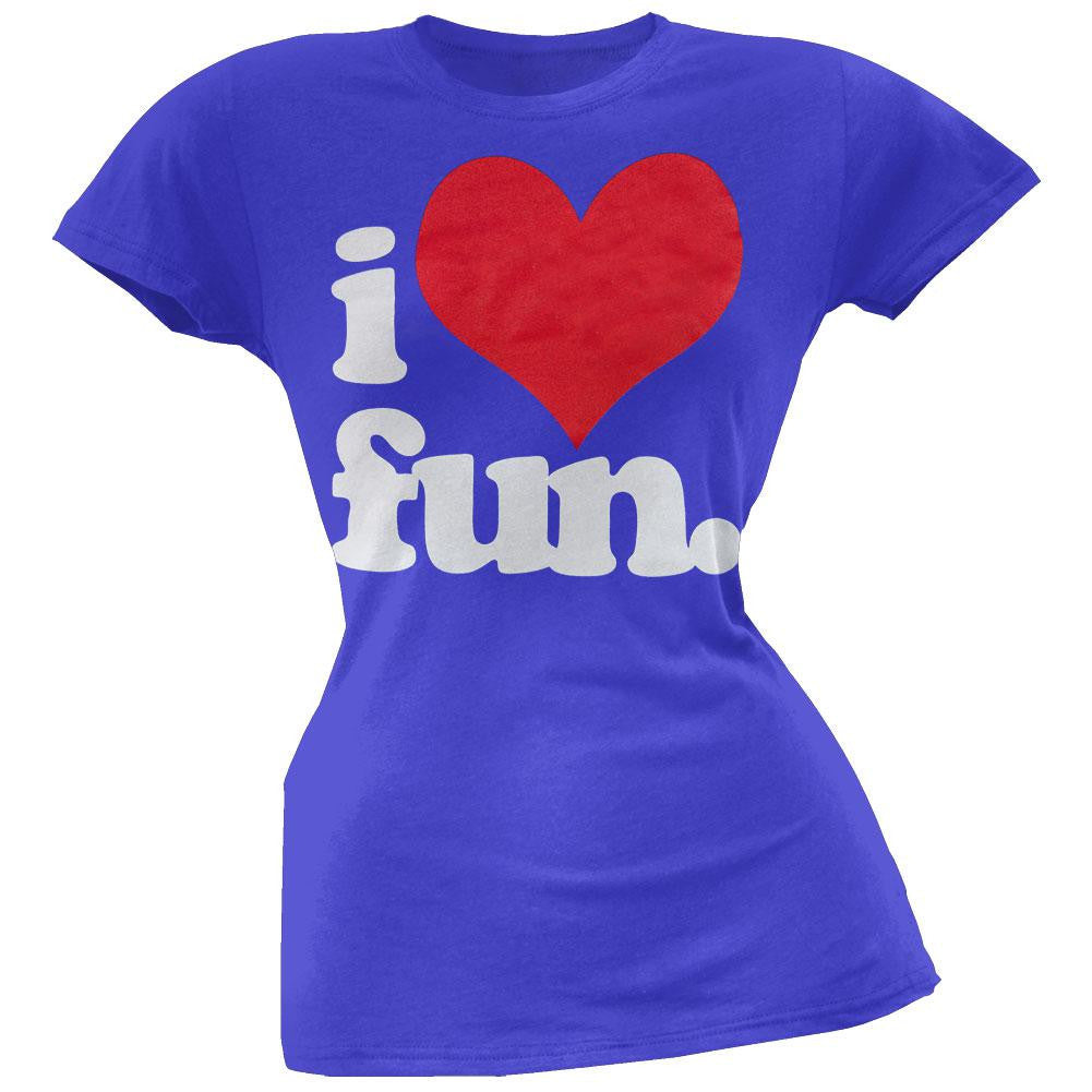 Fun. - I Heart Fun. Juniors T-Shirt Juniors T-Shirts Fun. LG Blue 