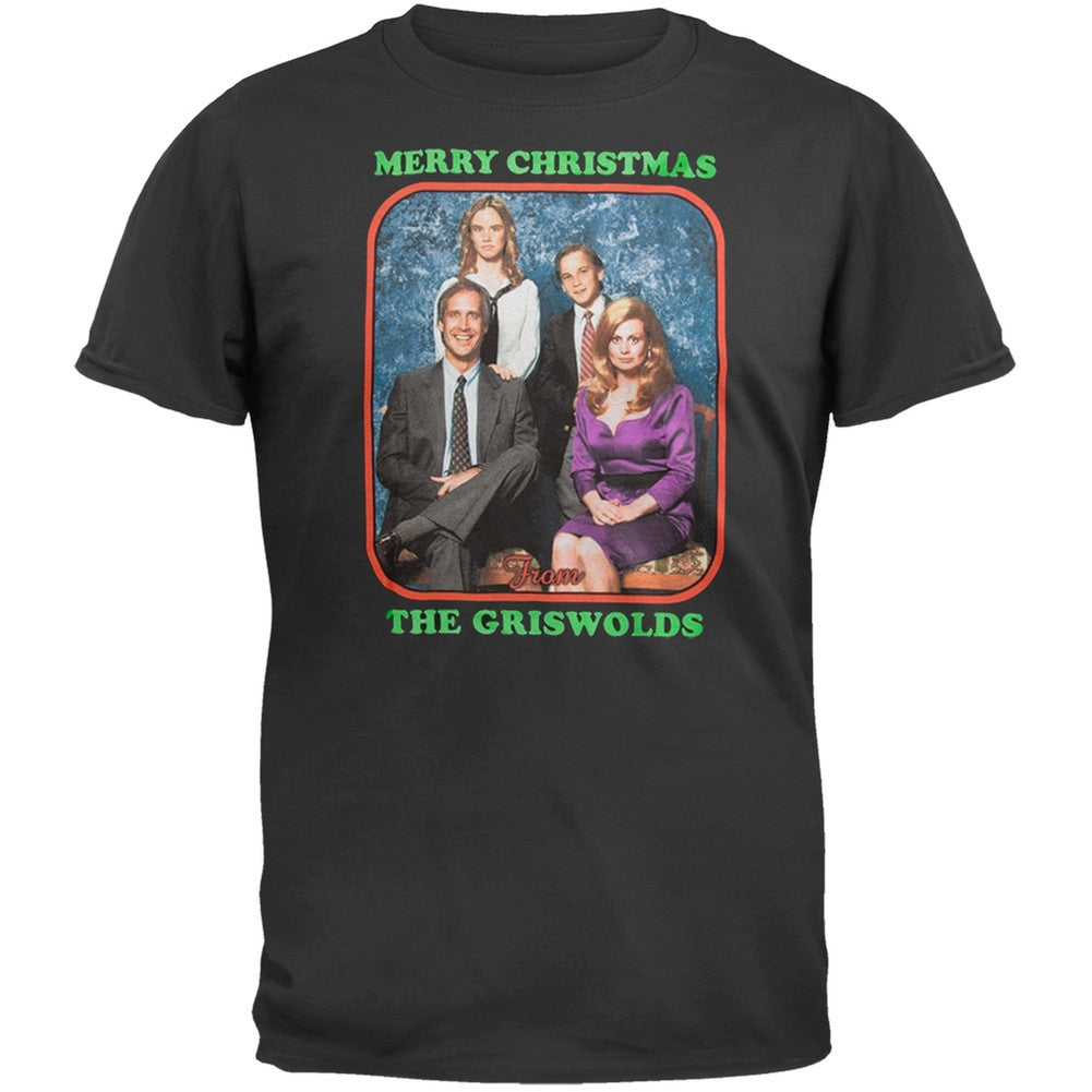 Christmas Vacation - The Griswolds T-Shirt Men's T-Shirts National Lampoon SM Black 