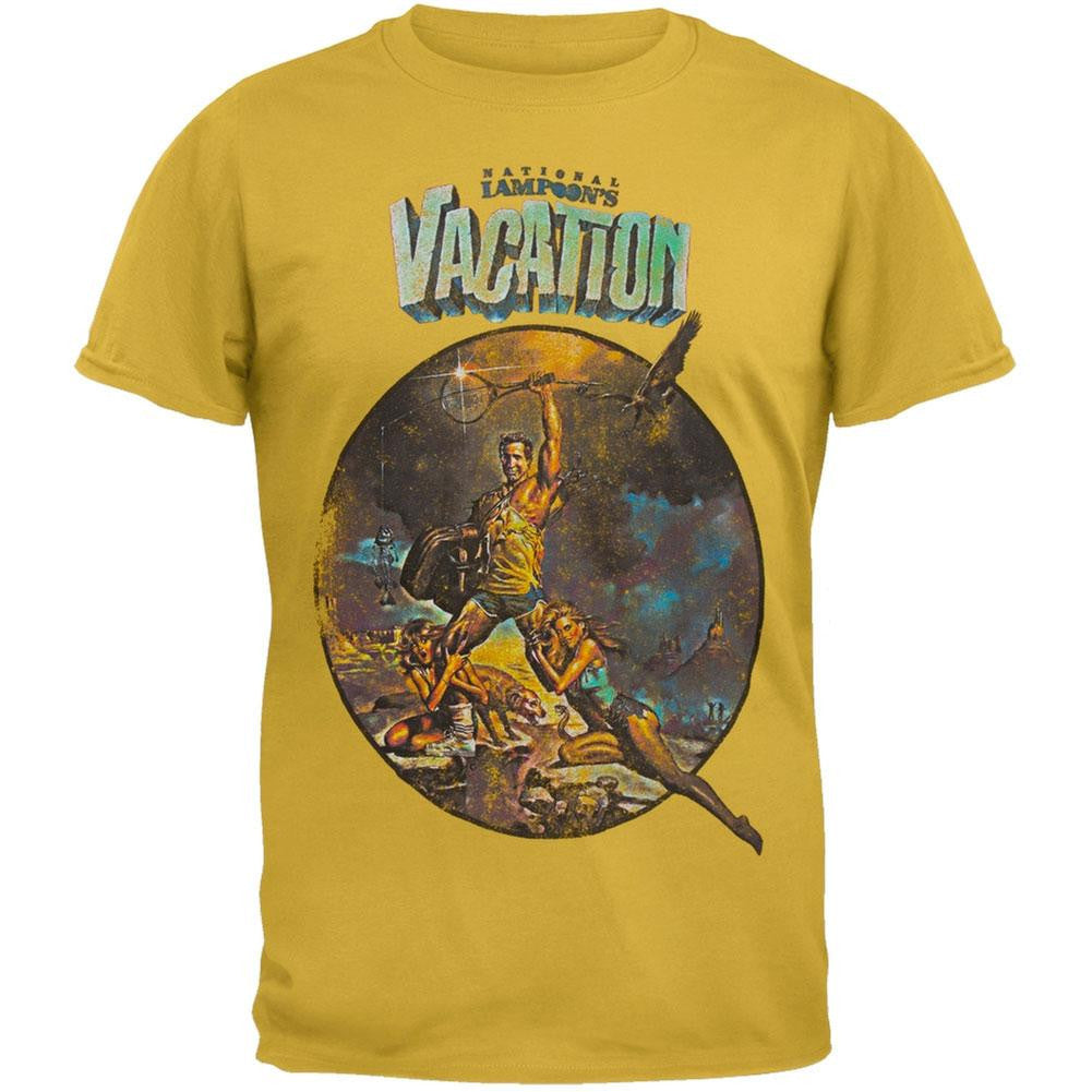 National Lampoons Vacation - Poster Yellow Mens T Shirt Men's T-Shirts National Lampoon SM Yellow