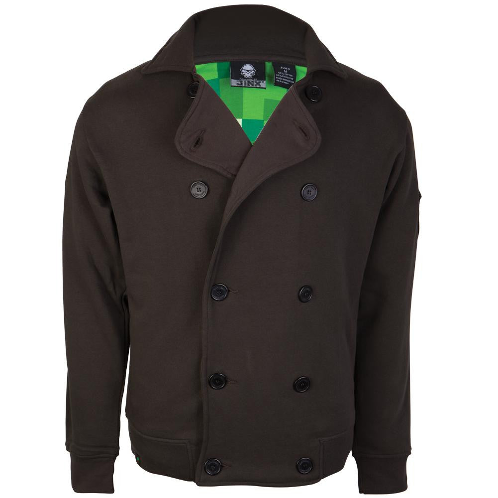 Minecraft - Logo Pea Coat Men's Jackets Minecraft MD Black