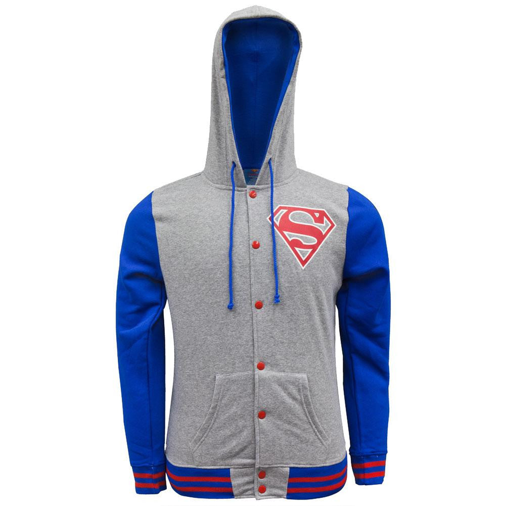 Superman - Letterman Hoodie Men's Hoodies Superman 2XL Grey 