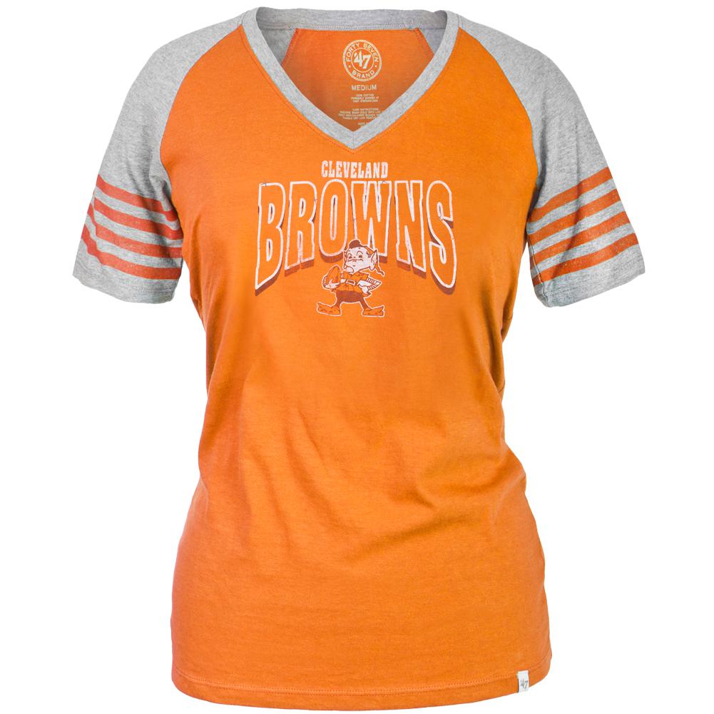 Cleveland Browns - Ballpark Juniors Premium Jersey T-Shirt Juniors T-Shirts Cleveland Browns LG Orange 