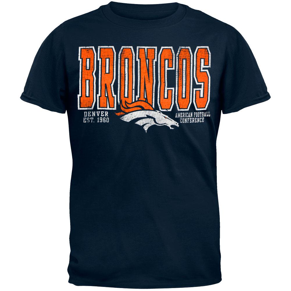 Denver Broncos - Flanker Premium T-Shirt Men's T-Shirts Denver Broncos SM Blue 