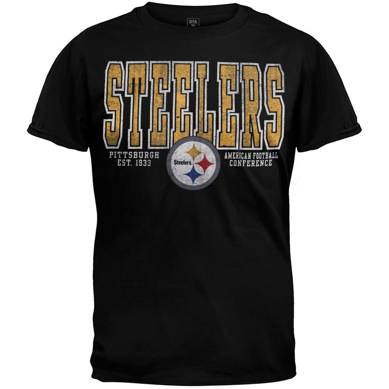 Pittsburgh Steelers - Flanker Premium T-Shirt Men's T-Shirts Pittsburgh Steelers SM Black 