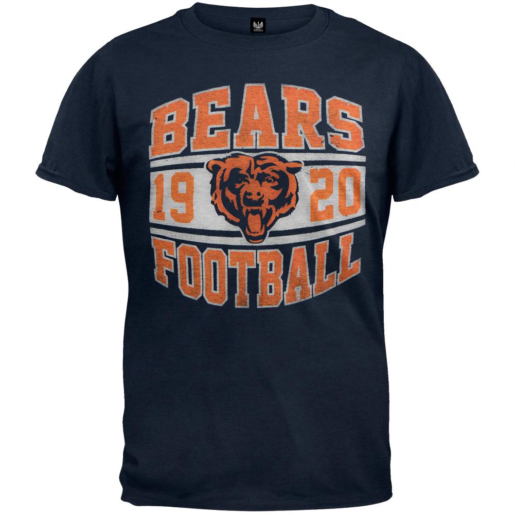 Chicago Bears - Inaugural Logo Premium T-Shirt Men's T-Shirts Chicago Bears SM Blue