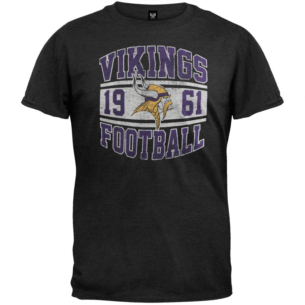 Minnesota Vikings - Inaugural Logo Premium T-Shirt Men's T-Shirts Minnesota Vikings LG Black 