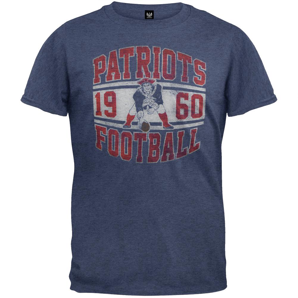 New England Patriots - Inaugural Logo Premium T-Shirt Men's T-Shirts New England Patriots MD Blue