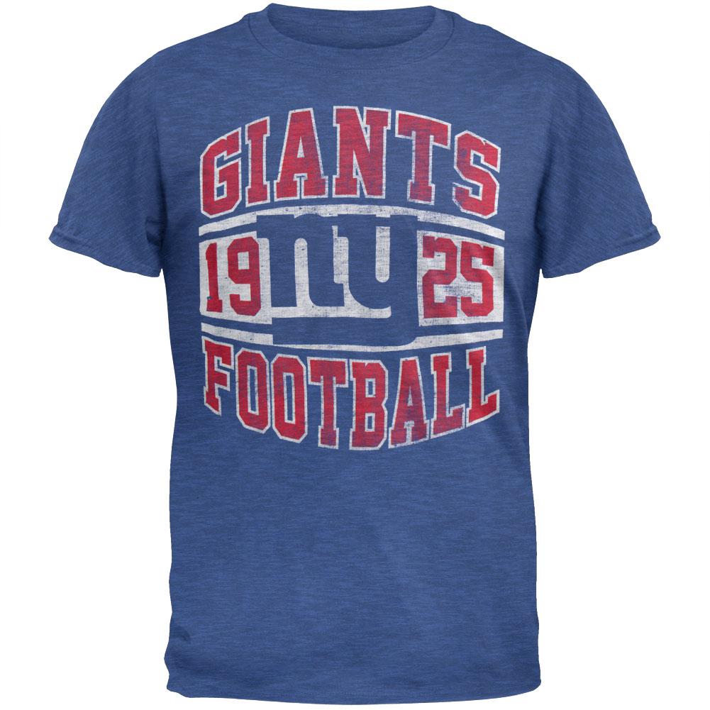 New York Giants - Inaugural Logo Premium T-Shirt Men's T-Shirts New York Giants LG Blue 