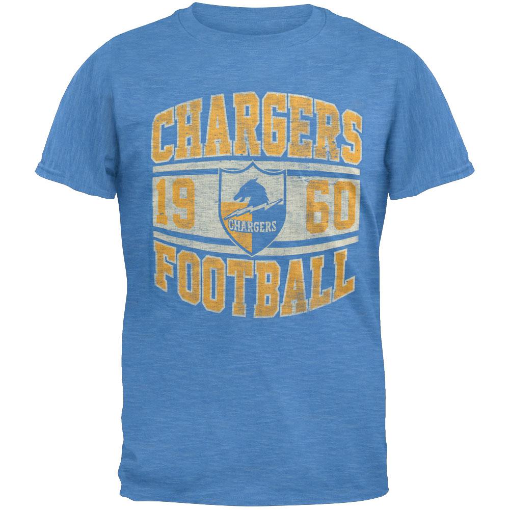 San Diego Chargers - Inaugural Logo Premium T-Shirt Men's T-Shirts San Diego Chargers SM Light Blue 