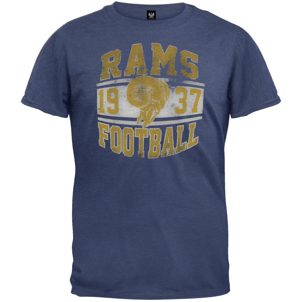 St. Louis Rams - Inaugural Logo Premium Blue T-Shirt Men's T-Shirts St. Louis Rams 2XL Blue 