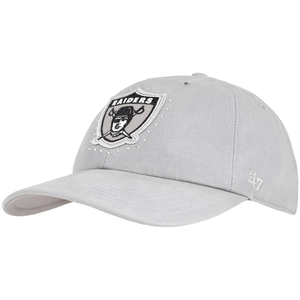 Oakland Raiders - Logo Facet Juniors Adjustable Cap Adjustable Baseball Caps Old Glory OS Grey 