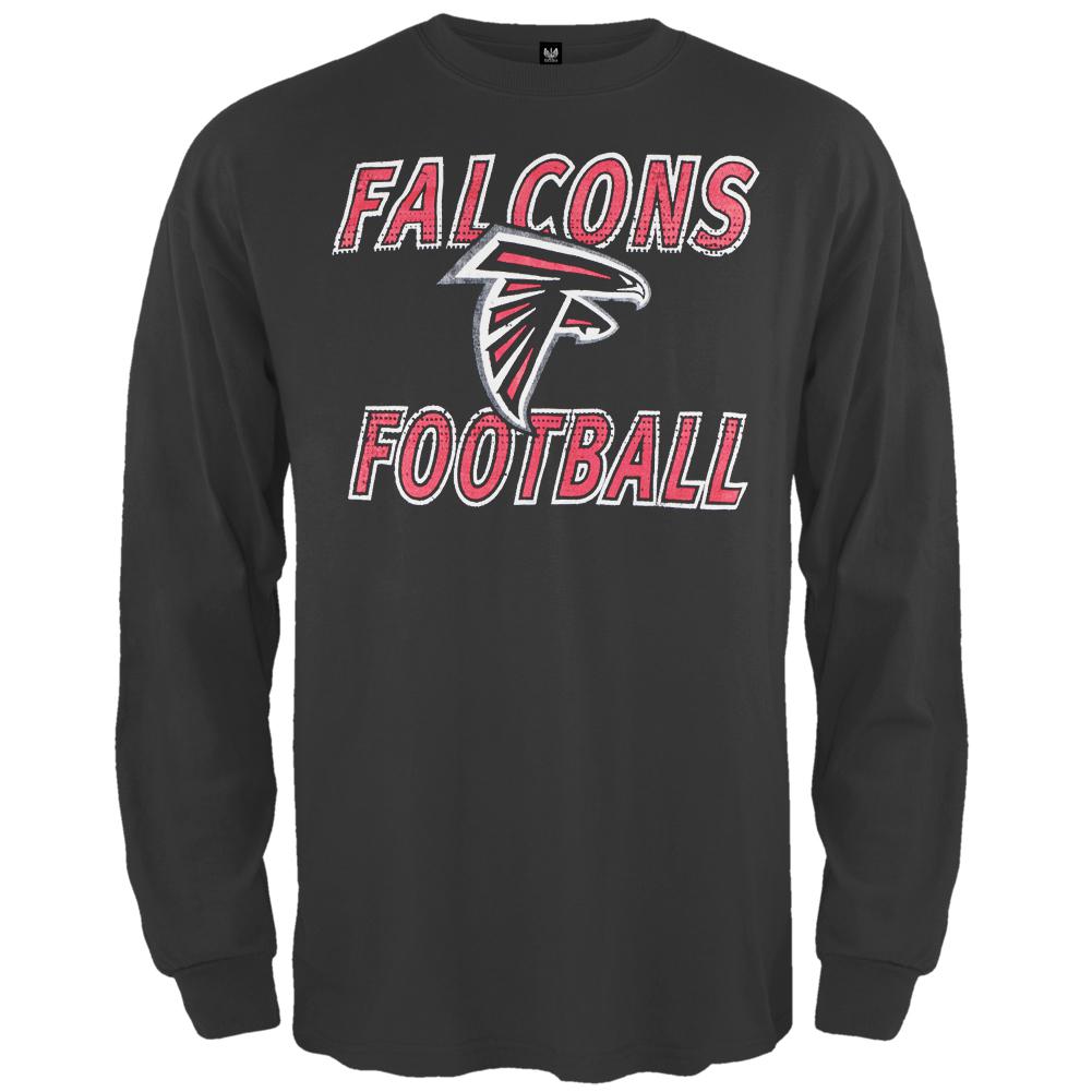 Atlanta Falcons - Flanker Logo Premium Long Sleeve T-Shirt Men's Long Sleeves Atlanta Falcons SM Black 