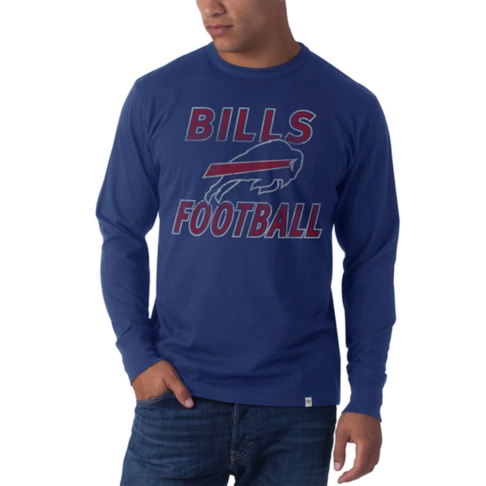 Buffalo Bills - Flanker Logo Premium Long Sleeve T-Shirt Men's Long Sleeves Buffalo Bills SM Blue 