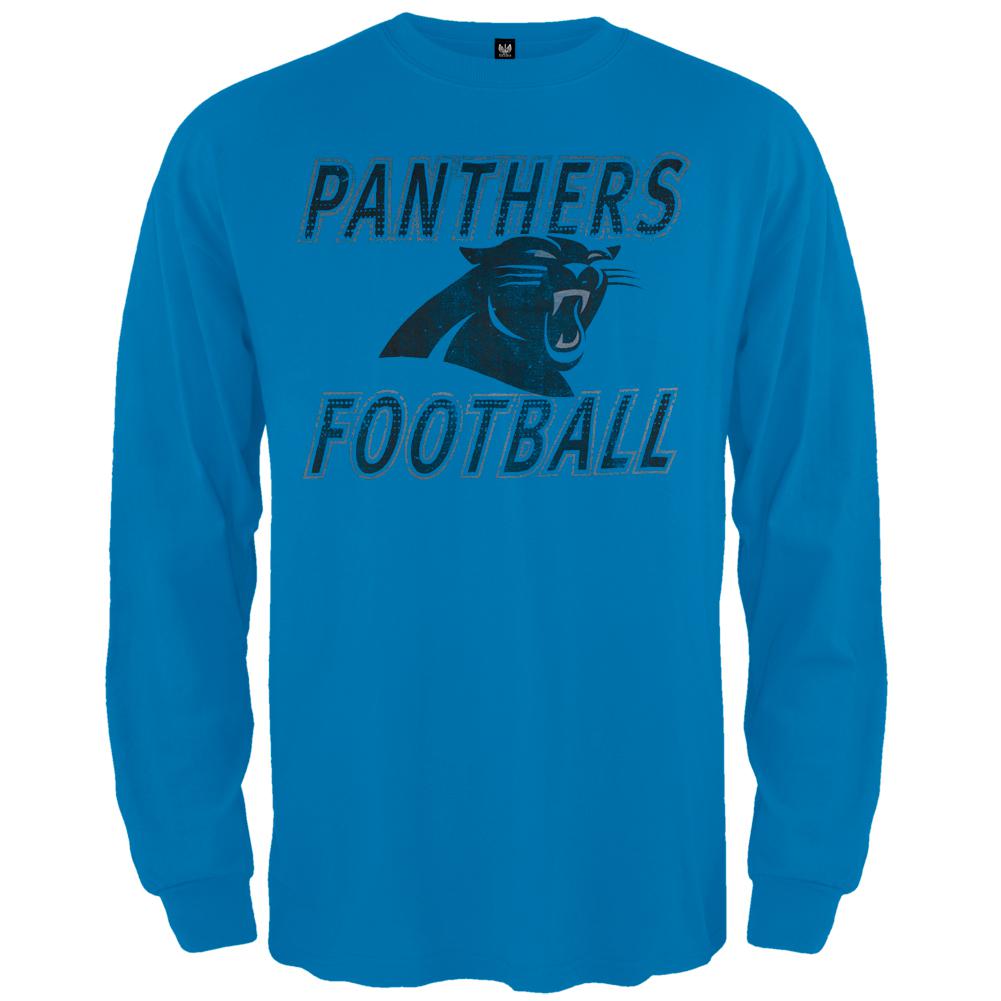Carolina Panthers - Flanker Logo Premium Long Sleeve T-Shirt Men's Long Sleeves Carolina Panthers MD Blue 