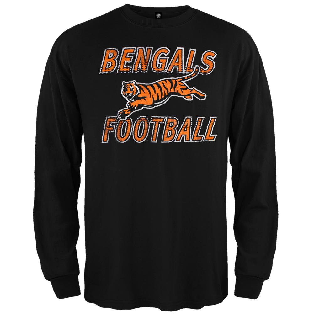 Cincinnati Bengals - Flanker Logo Premium Long Sleeve T-Shirt Men's Long Sleeves Cincinnati Bengals LG Black 