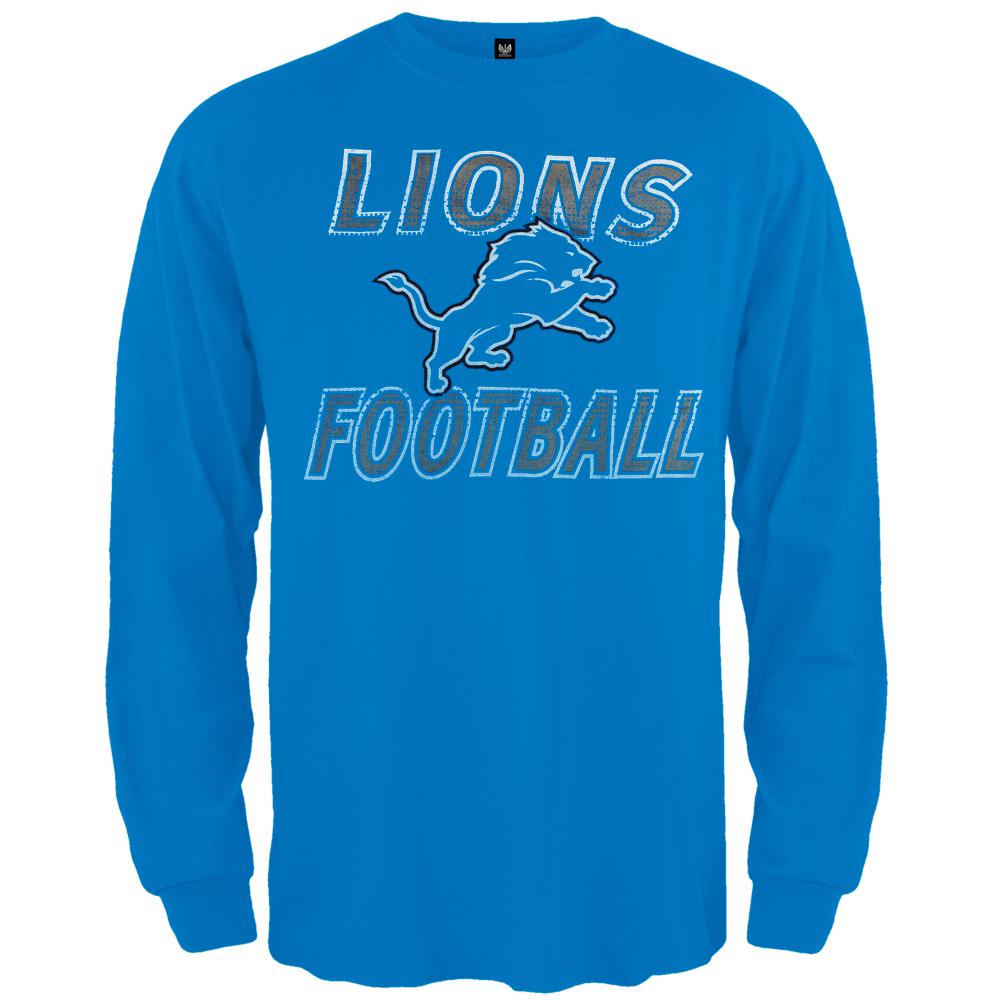 Detroit Lions - Flanker Logo Premium Long Sleeve T-Shirt Men's Long Sleeves Detroit Lions LG Blue 