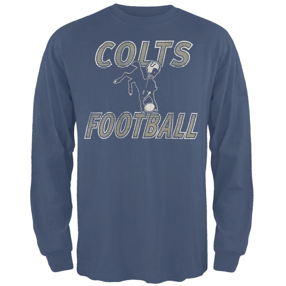 Indianapolis Colts - Flanker Logo Premium Long Sleeve T-Shirt Men's Long Sleeves Indianapolis Colts 2XL Blue 