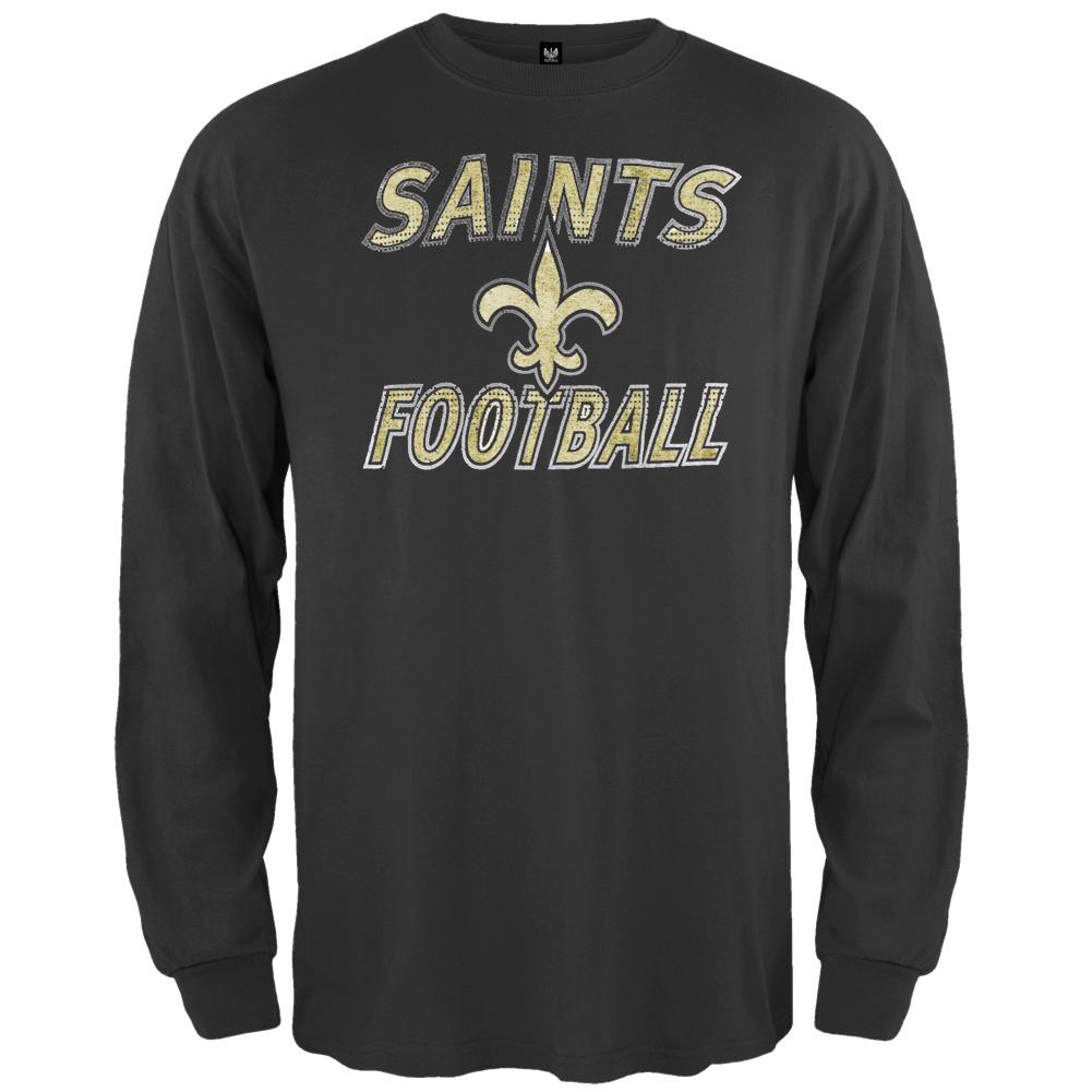 New Orleans Saints - Flanker Logo Premium Long Sleeve T-Shirt Men's Long Sleeves New Orleans Saints LG Black 