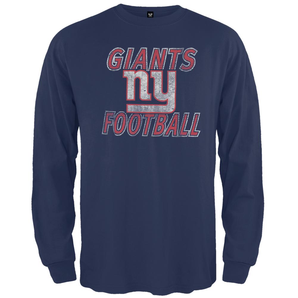 New York Giants - Flanker Logo Premium Long Sleeve T-Shirt Men's Long Sleeves New York Giants 2XL Blue 