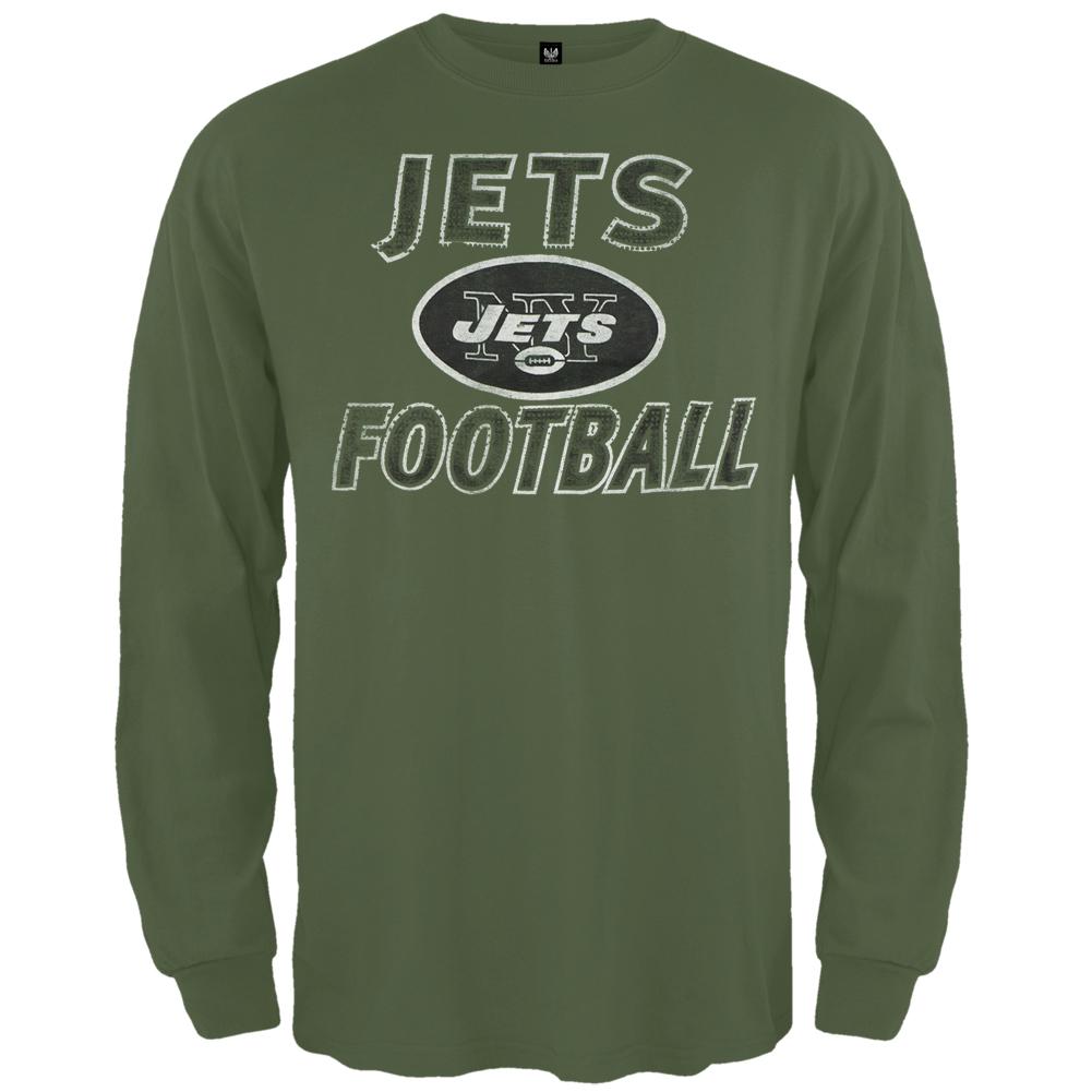 New York Jets - Flanker Logo Premium Long Sleeve T-Shirt Men's Long Sleeves New York Jets 2XL Green 