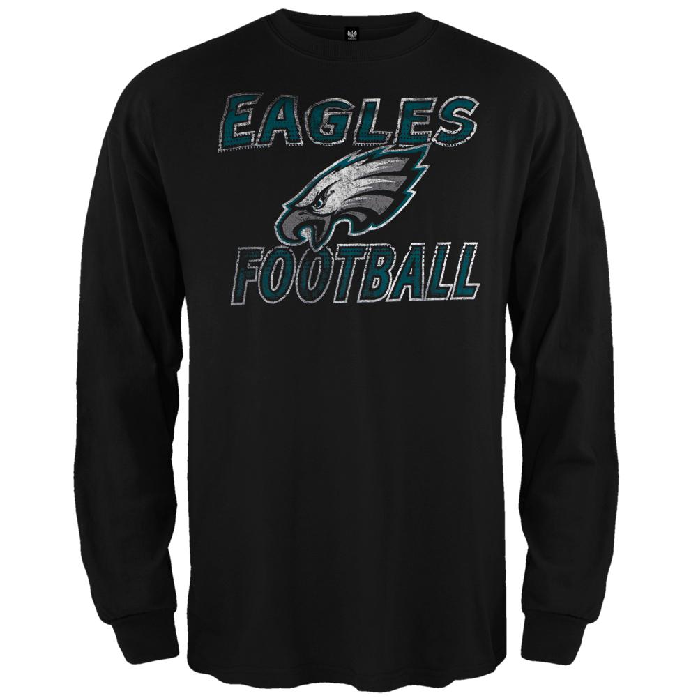 Philadelphia Eagles - Flanker Logo Premium Long Sleeve T-Shirt Men's Long Sleeves Philadelphia Eagles MD Black 