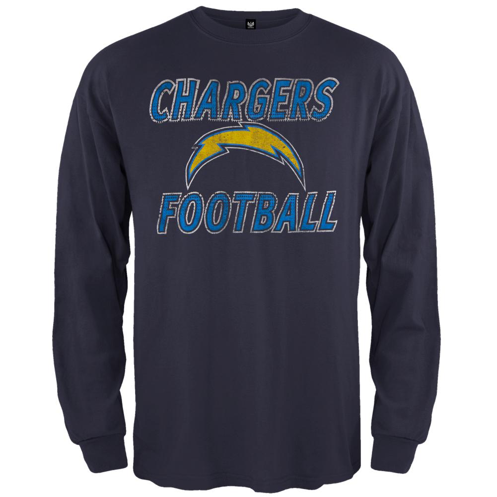 San Diego Chargers - Flanker Logo Premium Long Sleeve T-Shirt Men's Long Sleeves San Diego Chargers 2XL Blue 