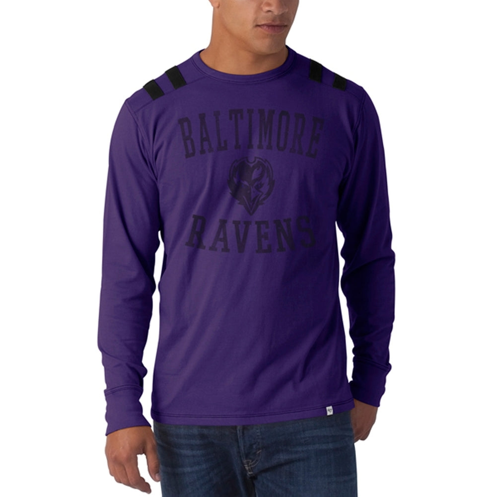 Baltimore Ravens - Bruiser Premium Long Sleeve T-Shirt Men's Long Sleeves Baltimore Ravens SM Purple 