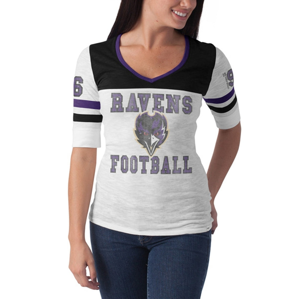 Baltimore Ravens - Debut Premium Juniors T-Shirt Juniors T-Shirts Baltimore Ravens SM White