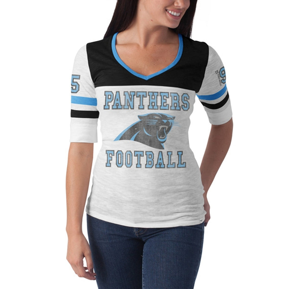 Carolina Panthers - Debut Premium Juniors T-Shirt Juniors T-Shirts Carolina Panthers SM White 