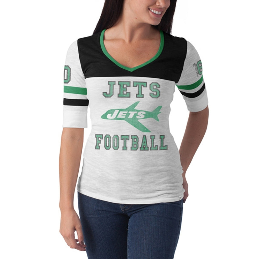 New York Jets - Debut Premium Juniors T-Shirt Juniors T-Shirts New York Jets LG White 