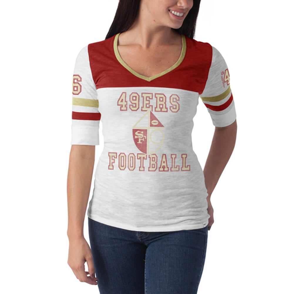 San Francisco 49ers - Debut Premium Juniors T-Shirt Juniors T-Shirts San Francisco 49ers LG White 