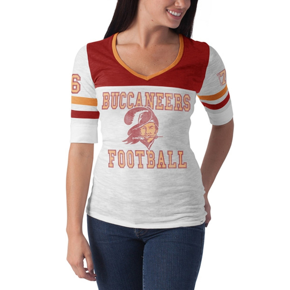 Tampa Bay Buccaneers - Debut Premium Juniors T-Shirt Juniors T-Shirts Tampa Bay Buccaneers SM White 