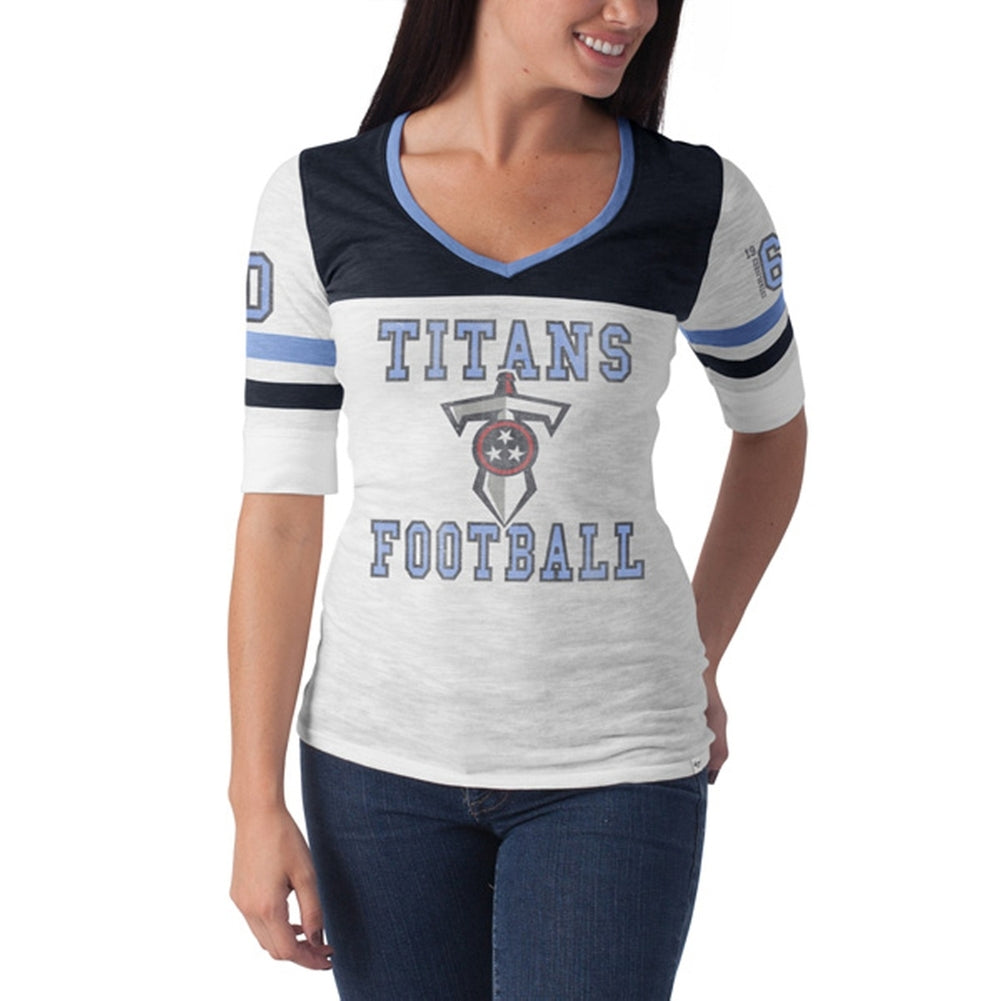 Tennessee Titans - Debut Premium Juniors T-Shirt Juniors T-Shirts Tennessee Titans LG White 