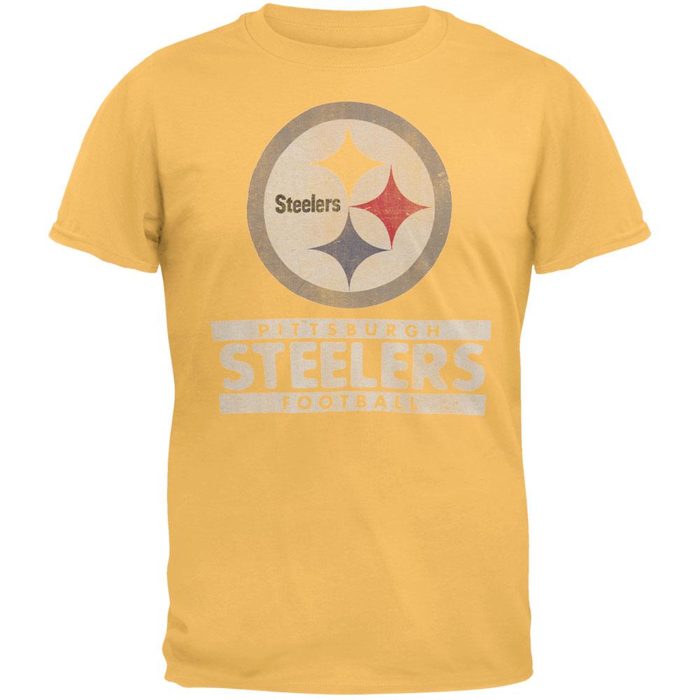 Pittsburgh Steelers - Flanker Premium T-Shirt Men's T-Shirts Pittsburgh Steelers SM Yellow 