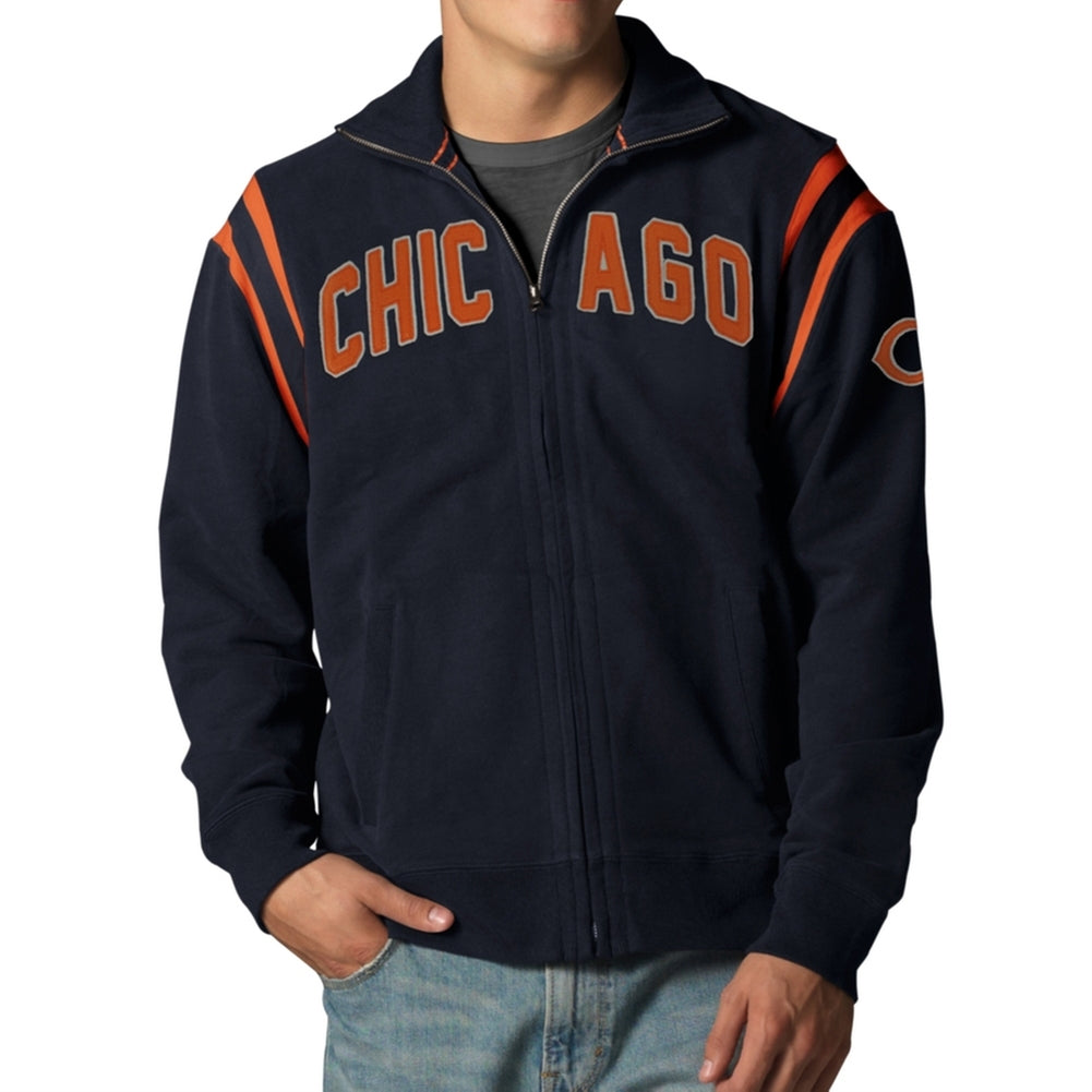 Chicago Bears - Heisman Premium Track Jacket Men's Jackets Chicago Bears SM Blue