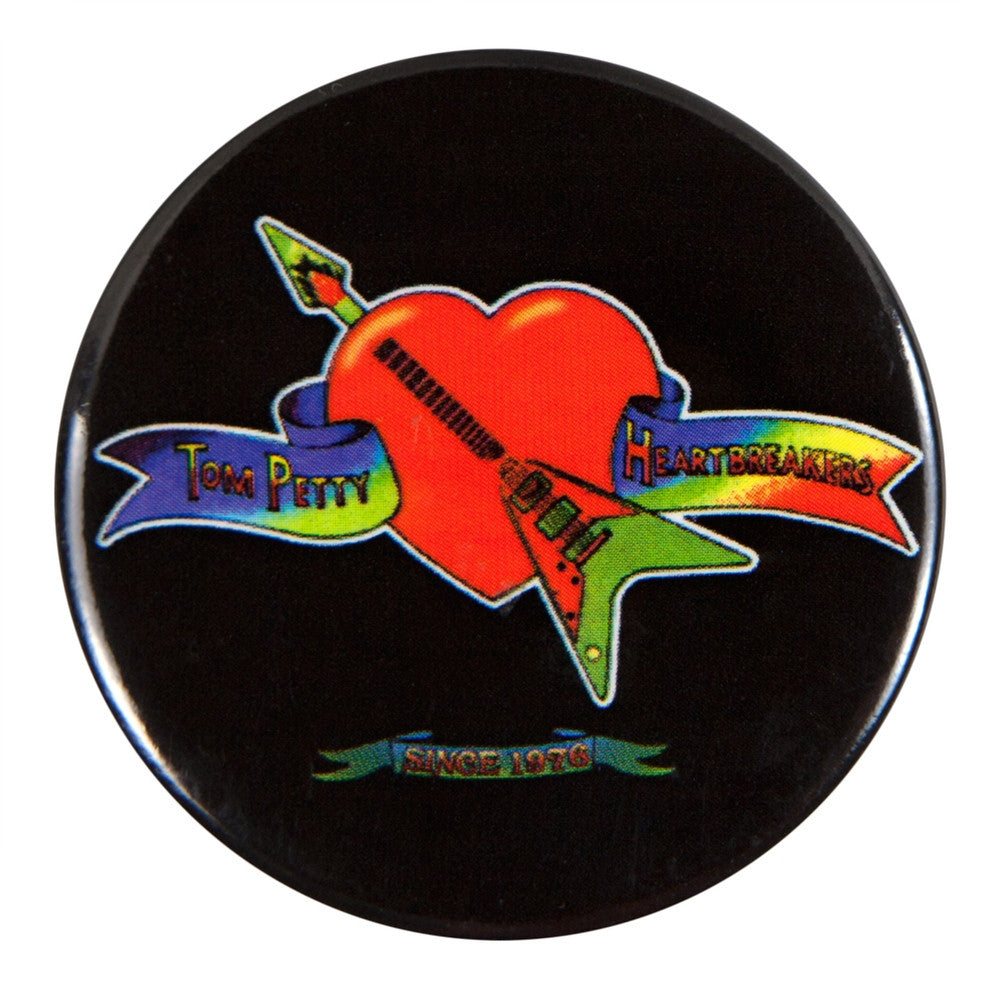 Tom Petty - Heart Logo - Button Buttons Old Glory   