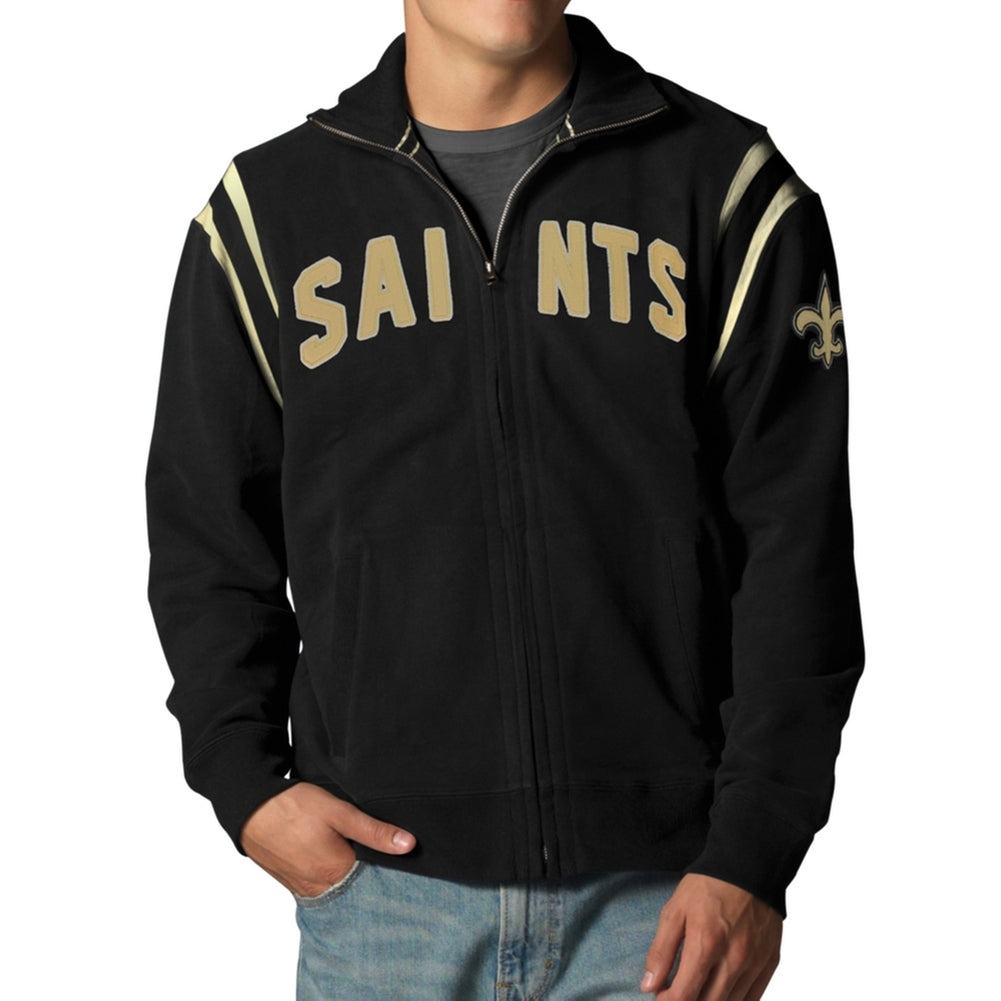 New Orleans Saints - Heisman Premium Track Jacket Men's Jackets New Orleans Saints 2XL Black 